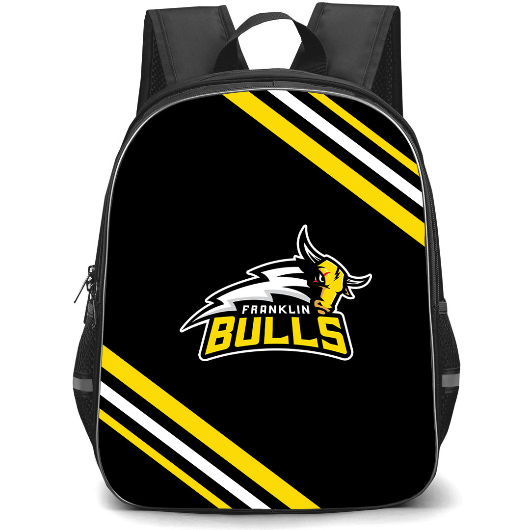 Franklin Bulls Backpack School Bag StudentPack - Large Logo With Stripe