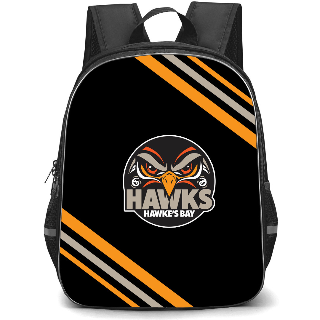 Hawkes Bay Hawks Backpack School Bag StudentPack - Large Logo With Stripe