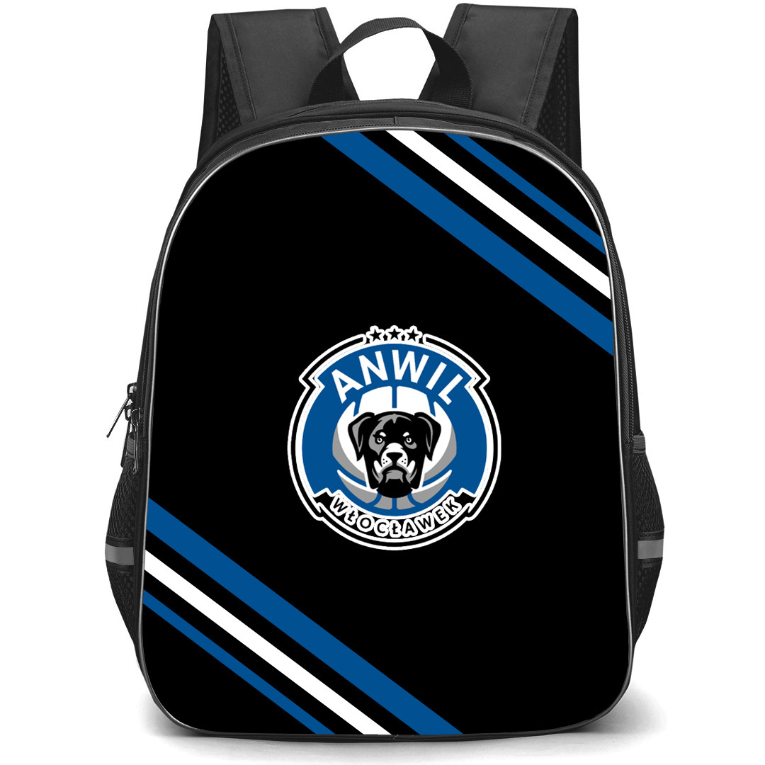 Anwil Wloclawek Backpack School Bag StudentPack - Large Logo With Stripe
