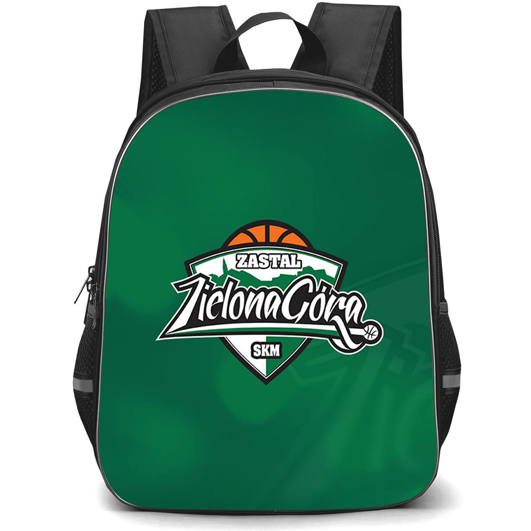 Zastal Zielona Gora Backpack School Bag StudentPack - Zastal Zielona Gora Logo On Green Background