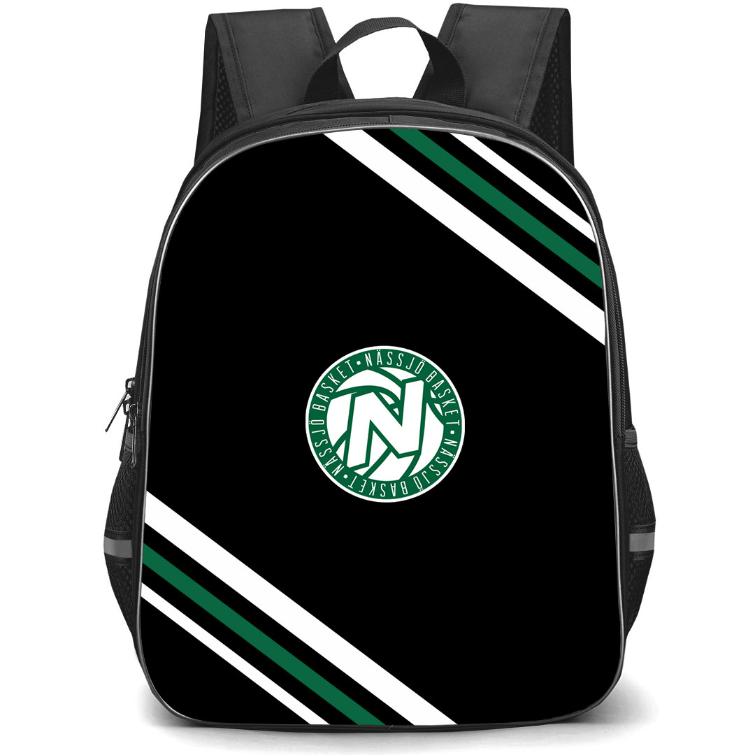 KFUM Nassjo Basket Backpack School Bag StudentPack - KFUM Nassjo Basket Large Logo With Stripe