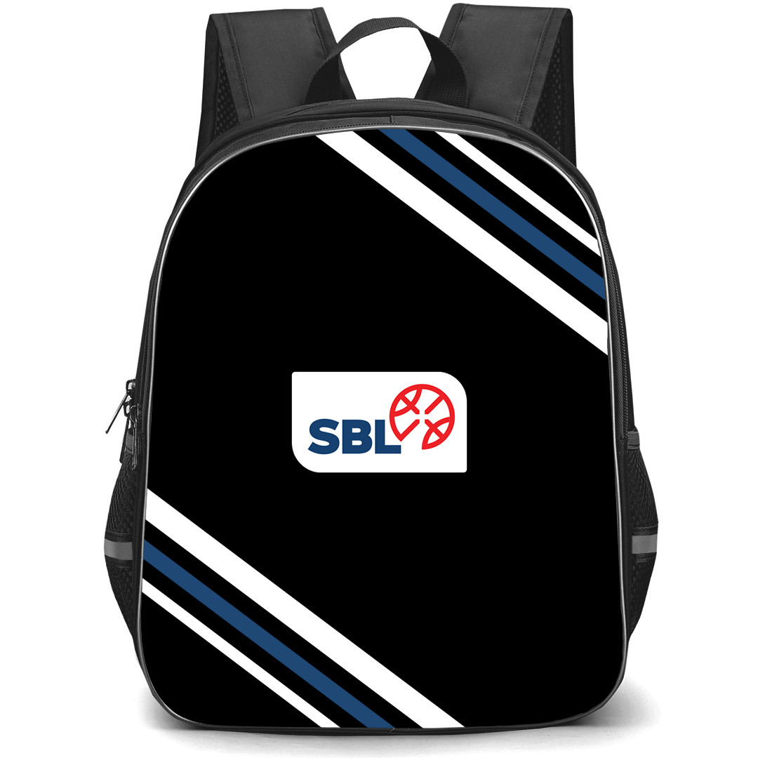 Swiss Basketball League Backpack School Bag StudentPack - Swiss Basketball League Large Logo With Stripe