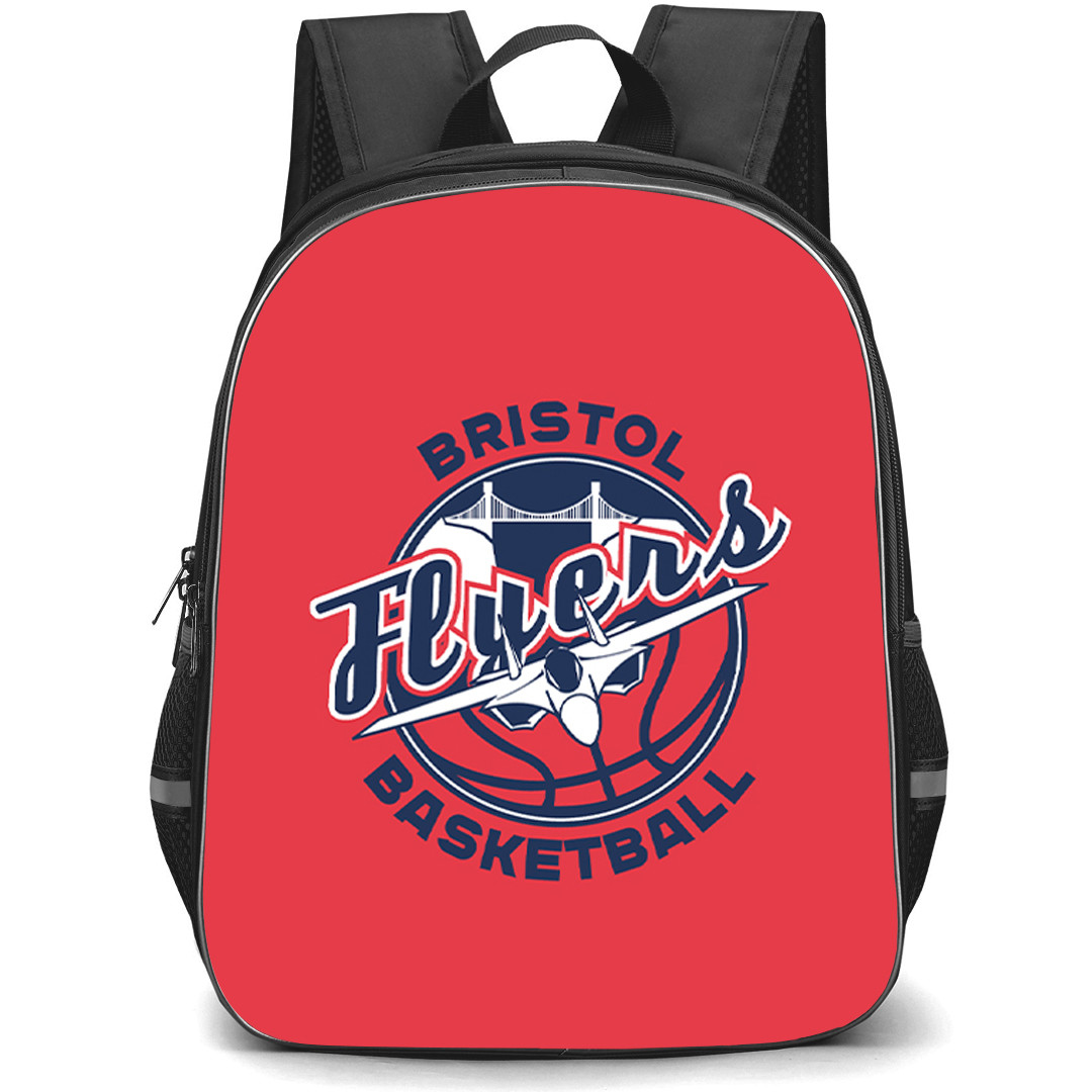 Bristol Flyers Backpack School Bag StudentPack - Bristol Flyers Logo On Pink Background