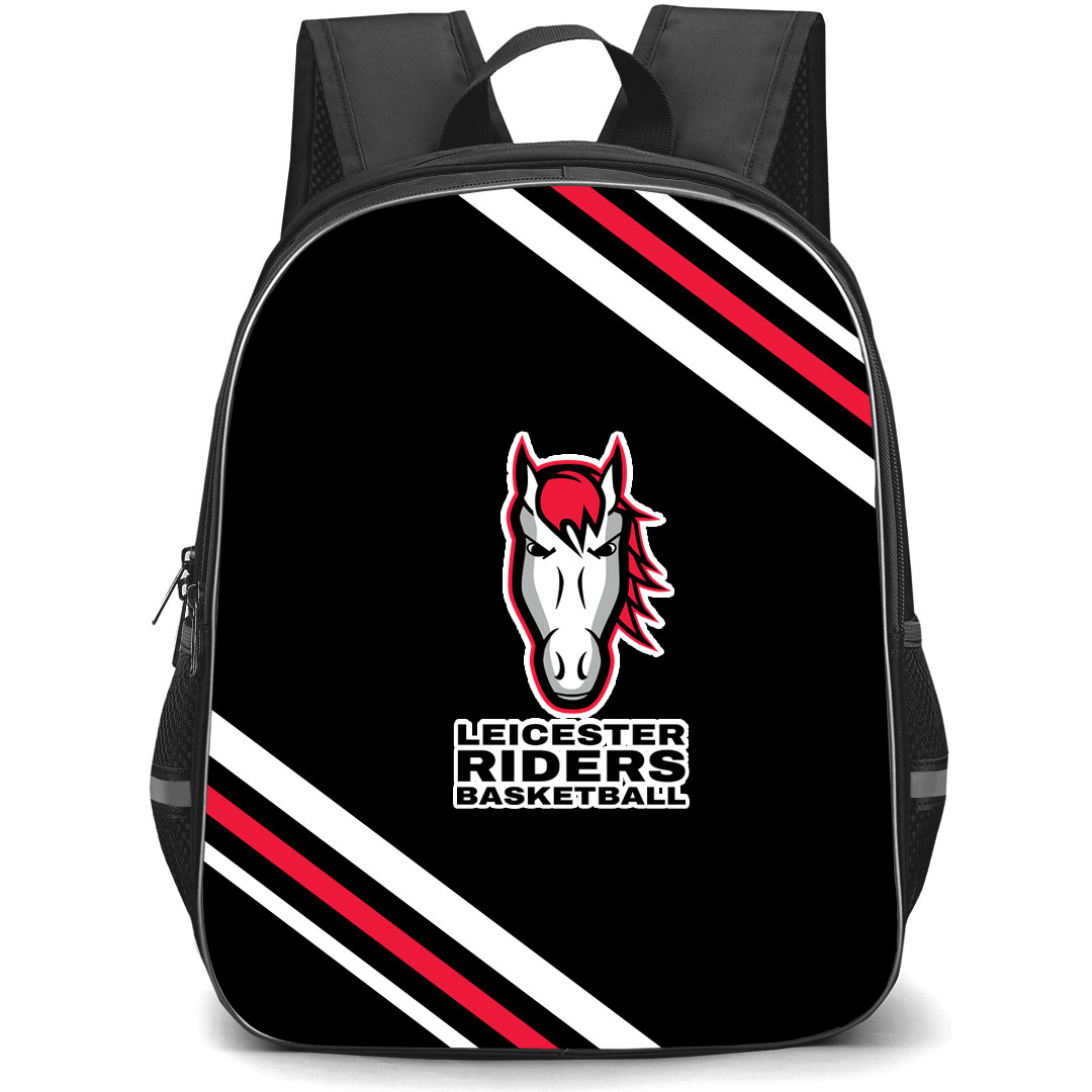 Leicester Riders Backpack School Bag StudentPack - Large Logo With Stripe