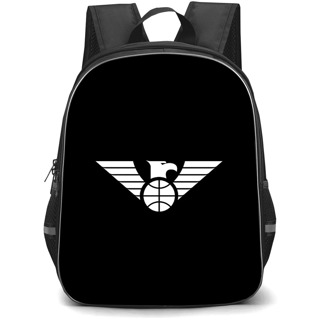 Newcastle Eagles Backpack School Bag StudentPack - Newcastle Eagles White Logo On Black Background