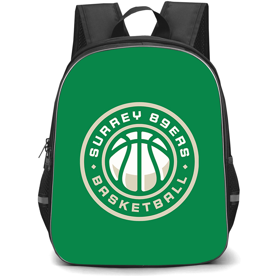 Surrey 89ers Backpack School Bag StudentPack - Surrey 89ers Logo On Green Background