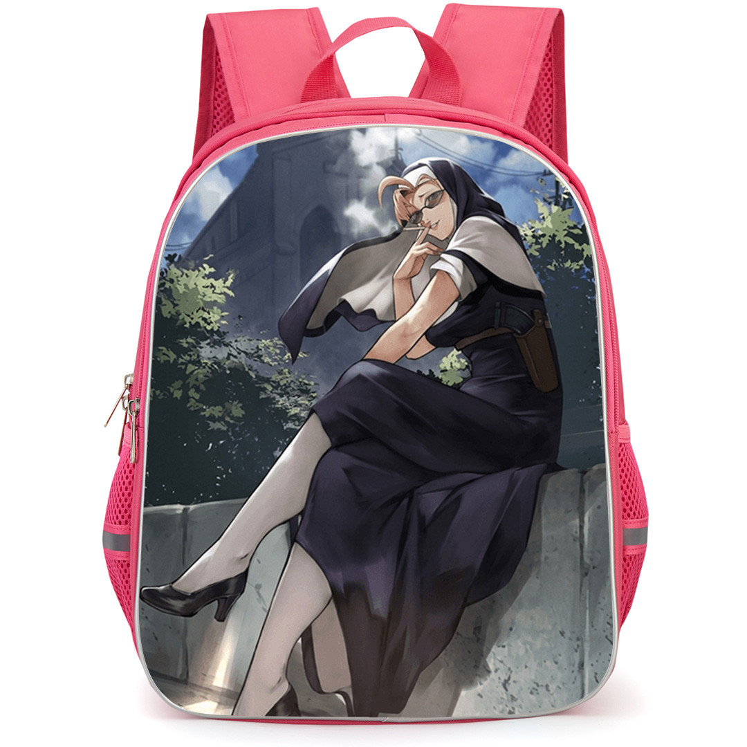 Black Lagoon Eda Backpack School Bag StudentPack - Eda Smoking and Shown the Holster Artwork