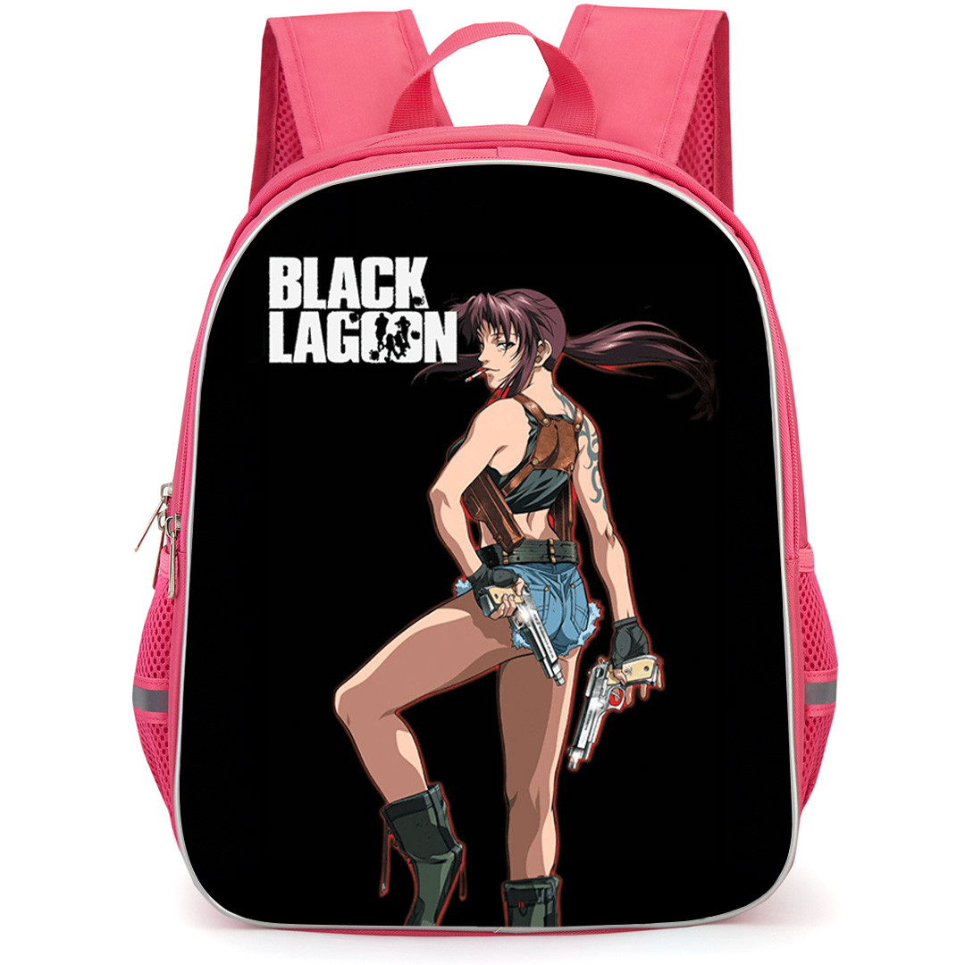 Black Lagoon Revy Backpack School Bag StudentPack - Revy Carry Twin Guns Combat Poster