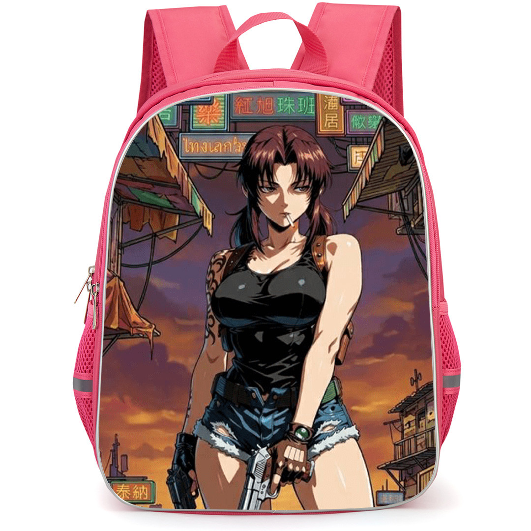 Black Lagoon Revy Backpack School Bag StudentPack - Revy Portrait with White Background