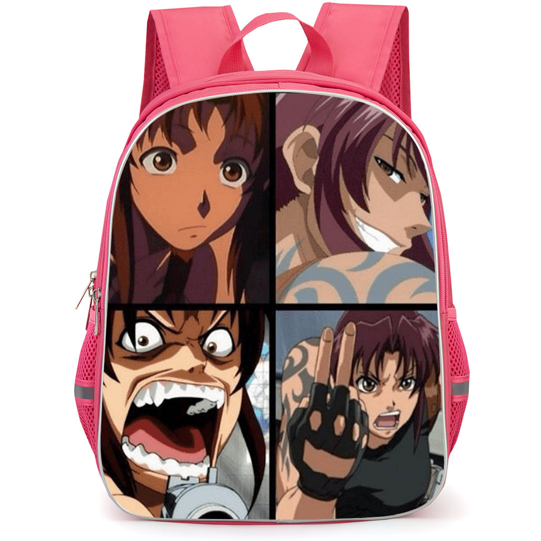 Black Lagoon Backpack School Bag StudentPack - Revy Various Expressions Collage