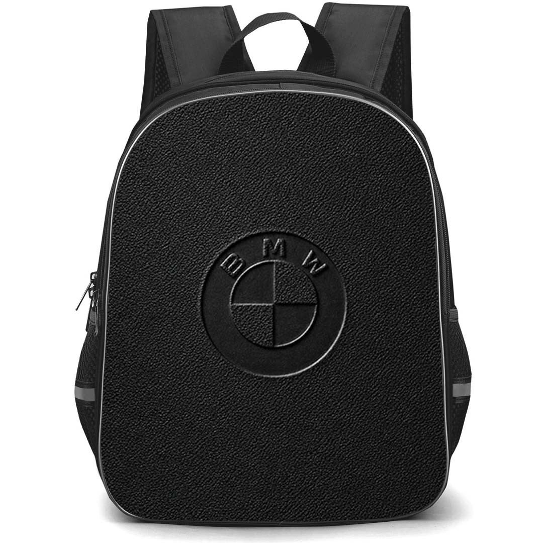 BMW Backpack School Bag StudentPack - BMW Embossed Emblem Luxury Texture Poster