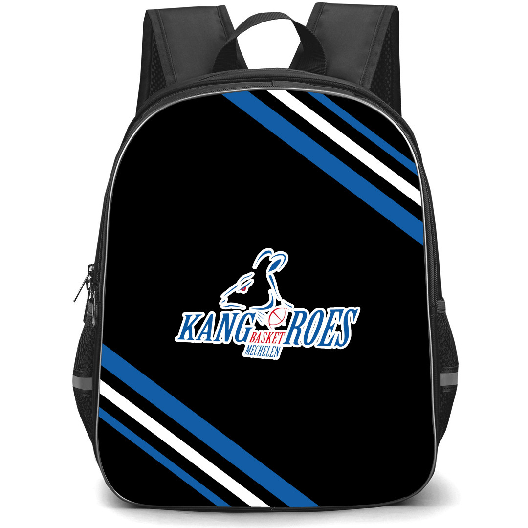 Kangoeroes Basket Mechelen Backpack School Bag StudentPack - Large Logo With Stripe