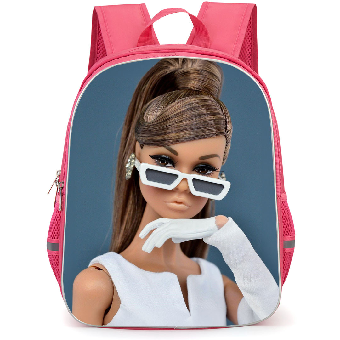 Barbie Backpack StudentPack - Barbie Doll Brown Hair Realistic Art