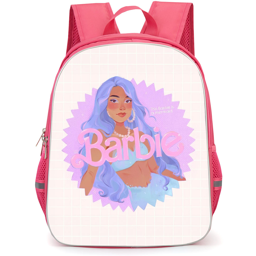 Barbie Backpack StudentPack - Barbie Mermaid Dua Lipa Watercolor Art