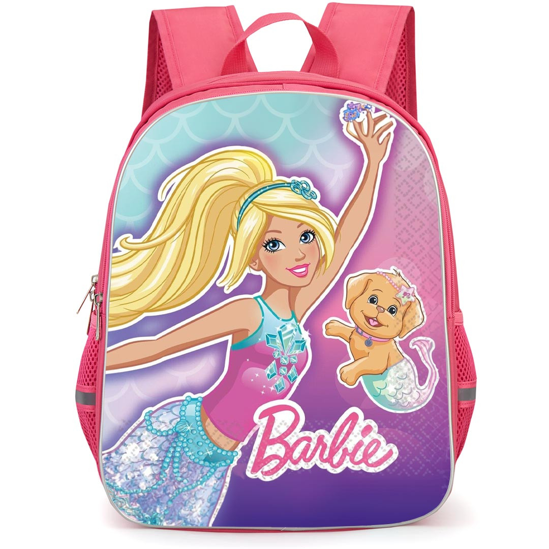 Barbie Backpack StudentPack - Mermaid Barbie Mermaid Dog Cartoon Art