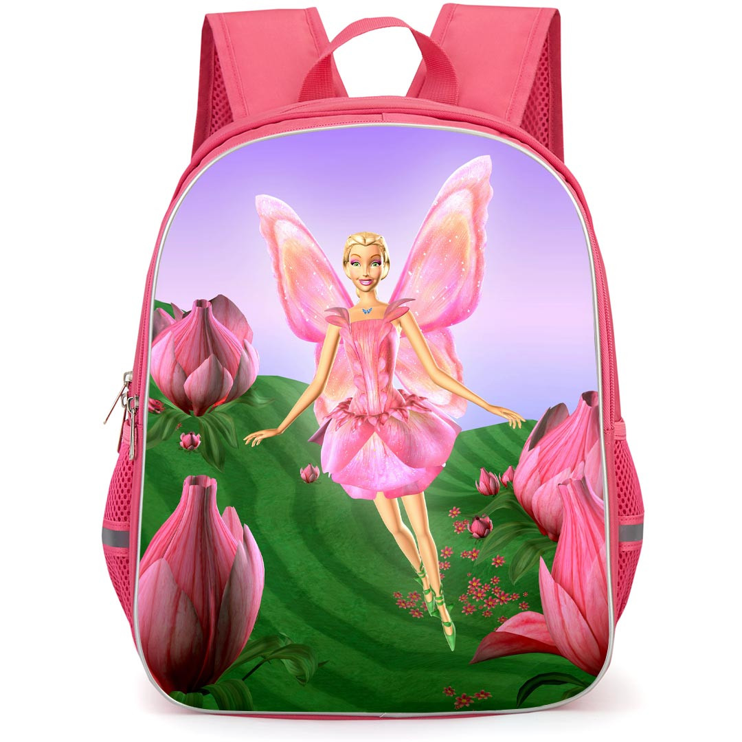 Barbie Fairytopia Backpack StudentPack - Barbie Fairytopia Pink Fairy Flying Movie Art