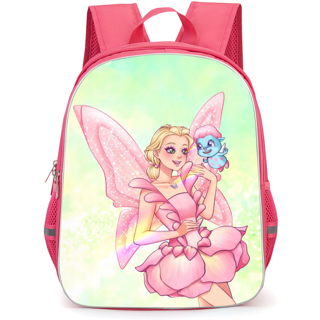 Barbie Fairytopia Backpack StudentPack - Barbie Fairytopia Smiling With Bibble Cartoon Art