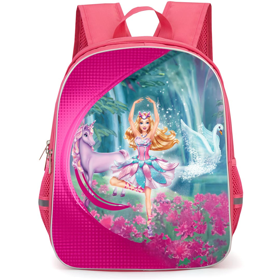 Barbie Odette Backpack StudentPack - Barbie Odette Dancing With Lila And The Swan Cartoon Art