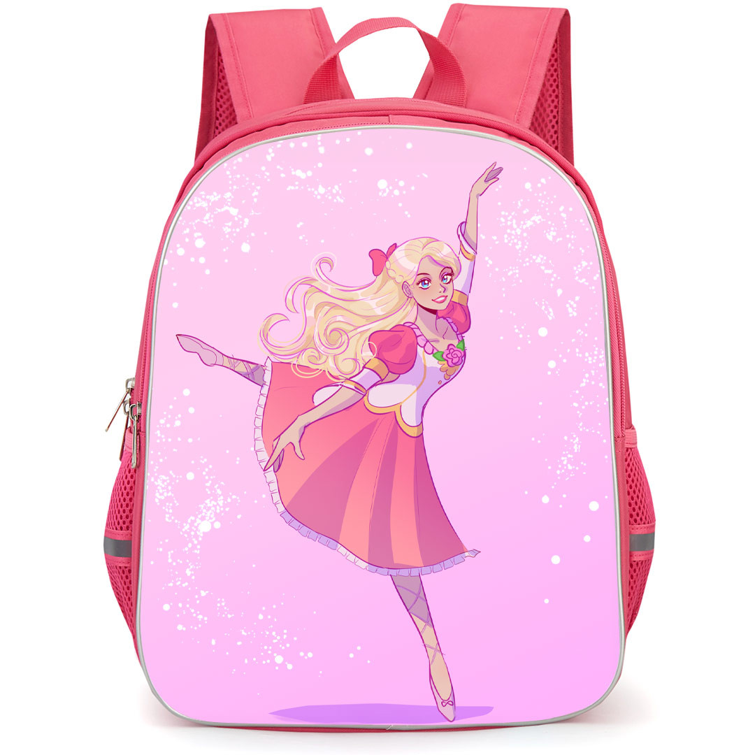 Barbie Rapunzel Backpack StudentPack - Barbie Rapunzel Dancing Pink Cartoon