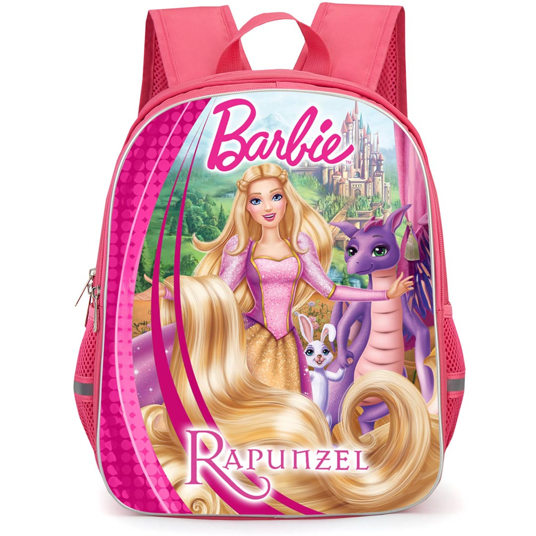 Barbie Rapunzel Backpack StudentPack - Barbie Rapunzel Poster With Penelope Dragon Movie Art