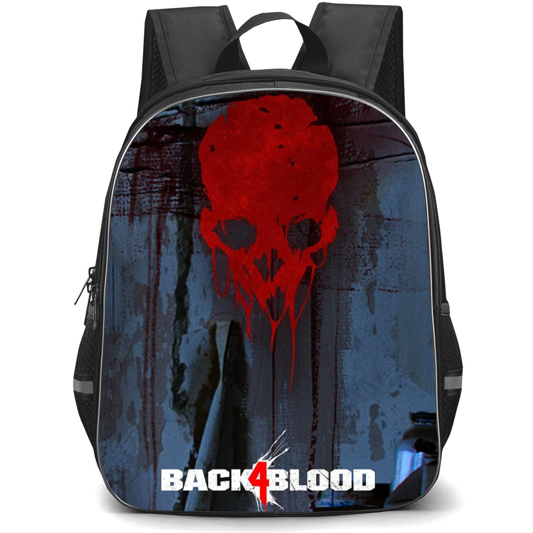 Back 4 Blood Backpack School Bag StudentPack - Back 4 Blood Red Skull Logo Art Poster