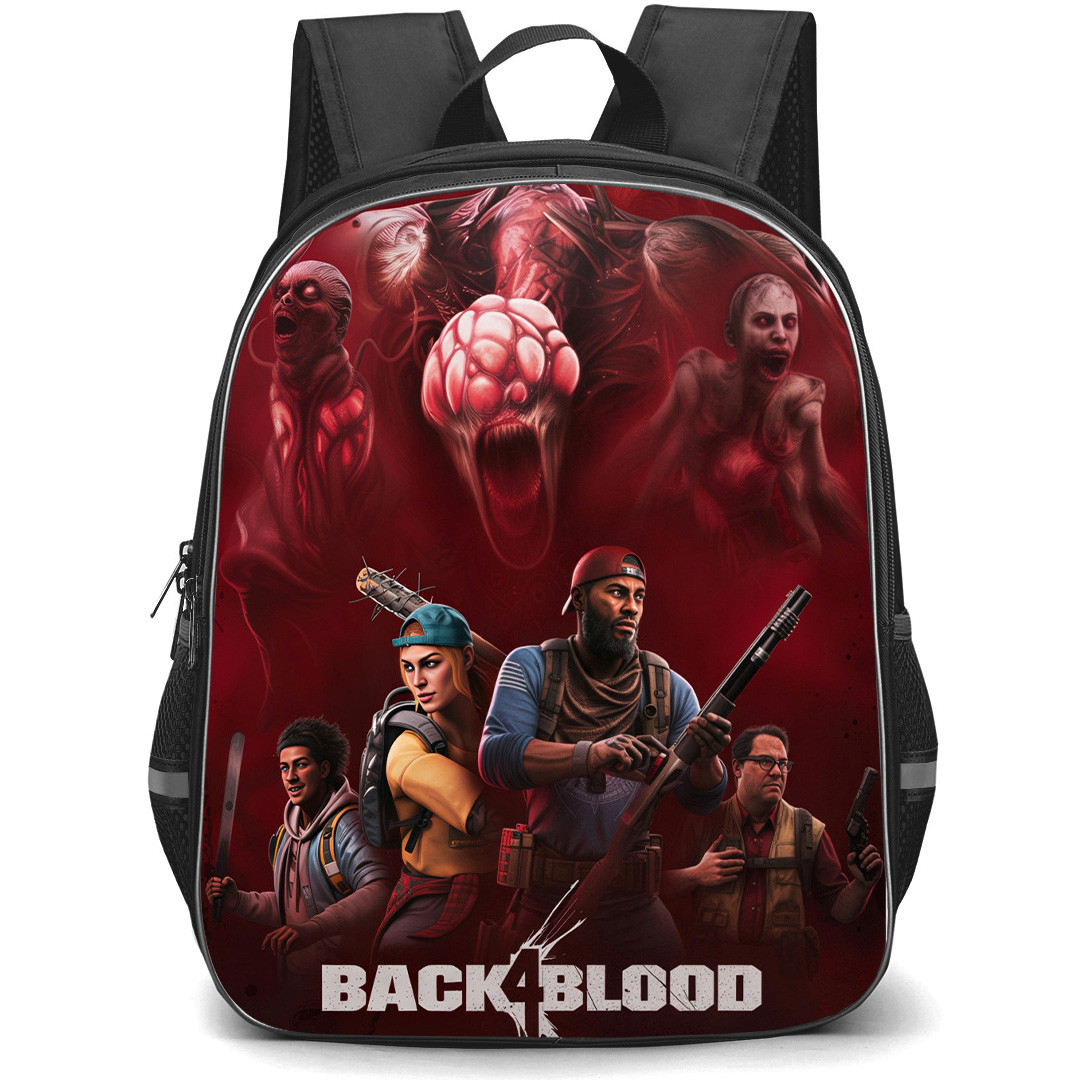 Back 4 Blood Backpack School Bag StudentPack - Back 4 Blood Survivors And Zombies Series Poster