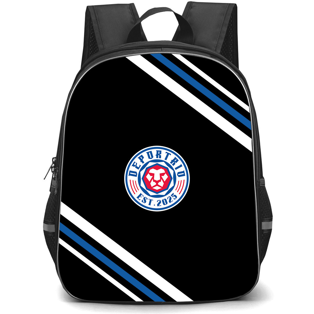 Deportrio Backpack School Bag StudentPack - Deportrio Large Logo With Stripe