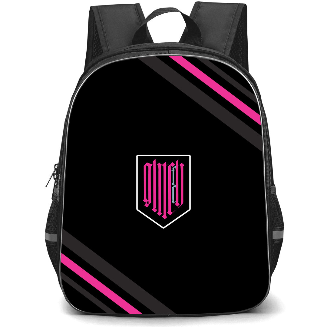 Glitch FC Backpack School Bag StudentPack - Glitch FC Large Logo With Stripe