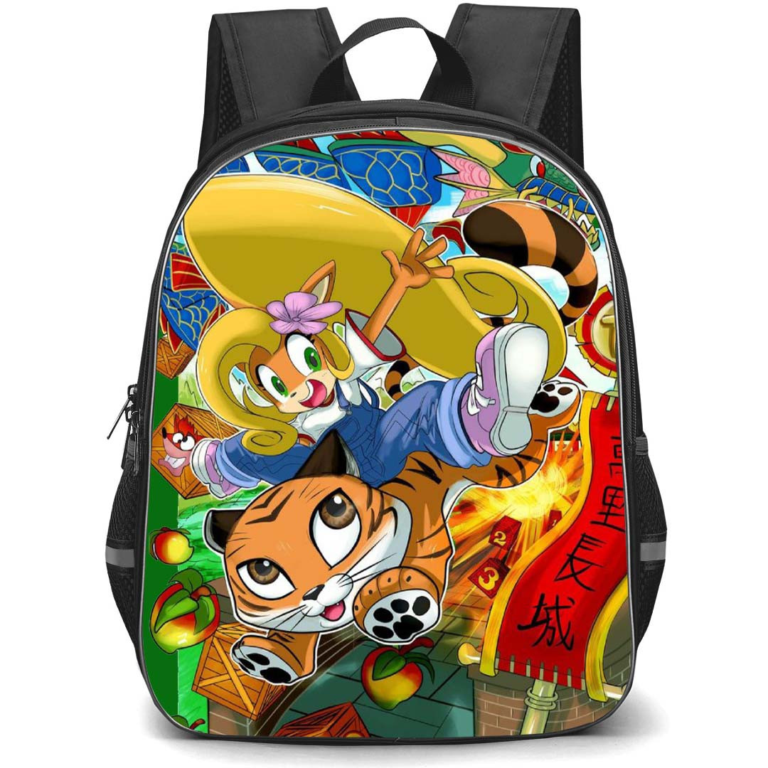 Crash Bandicoot School Backpack StudentPack - Characters Running Cartoon Art