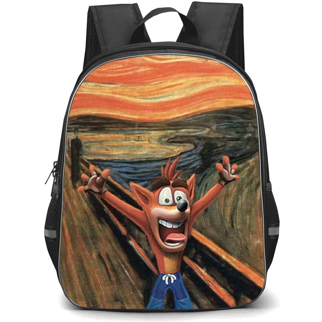 Crash Bandicoot Crash School Backpack StudentPack - Crash The Scream Painting
