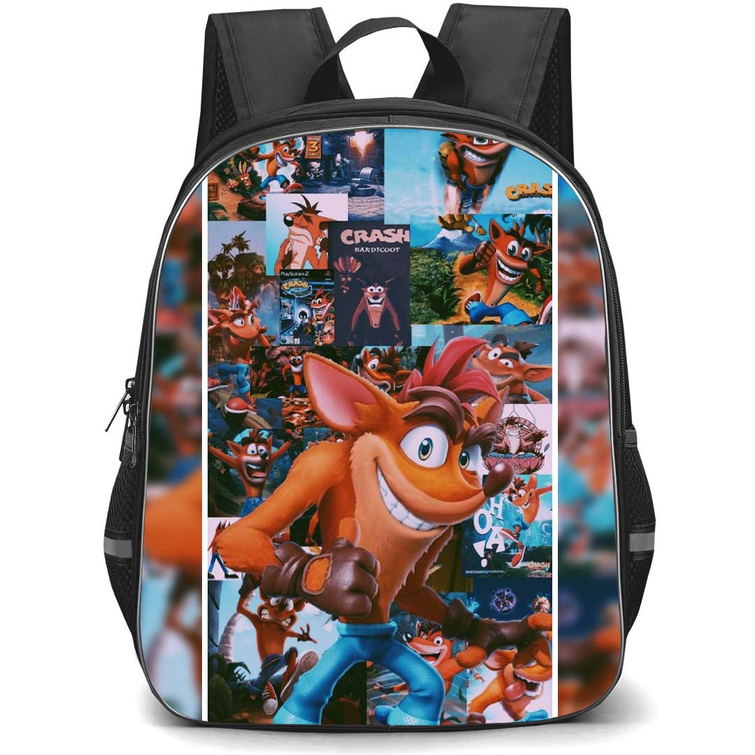 Crash Bandicoot Crash School Backpack StudentPack - Crash Thumbs Up Portrait Collage