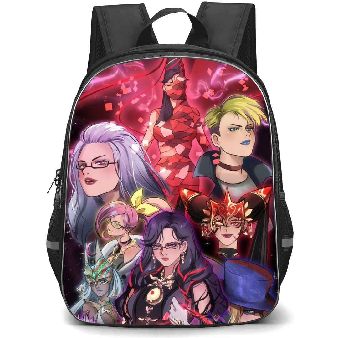 Bayonetta Backpack StudentPack - Bayonetta Cartoon Art Collage Poster