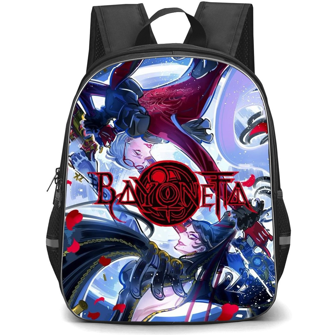 Bayonetta Backpack StudentPack - Bayonetta And Jeanne Ups And Down Anime Art Poster