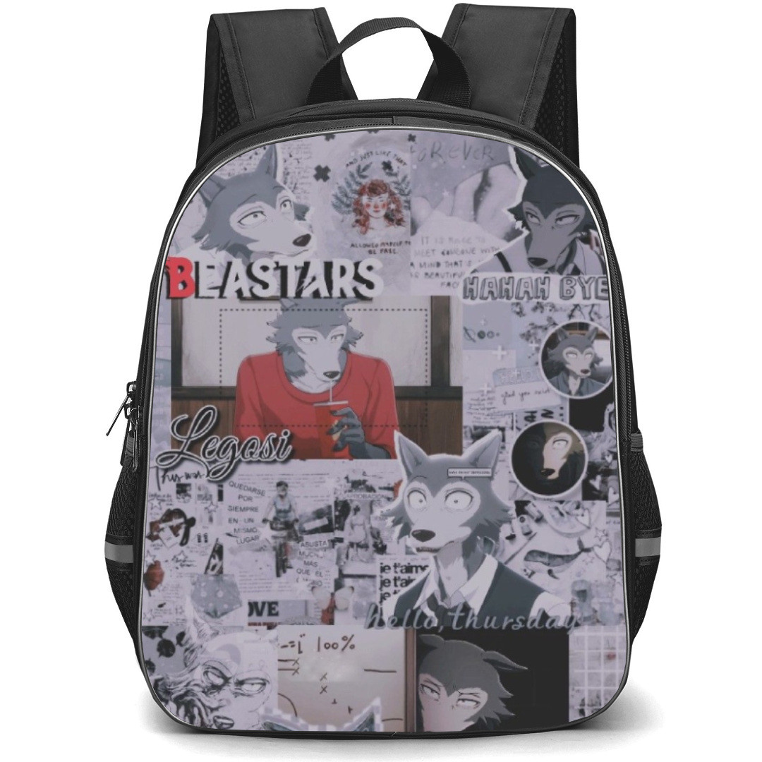Beastars Legoshi Backpack StudentPack - Legoshi Collage Newspaper Art