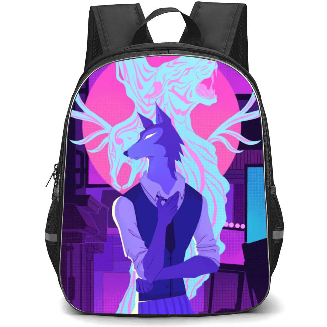 Beastars Legoshi Backpack StudentPack - Legoshi Pop Art Background