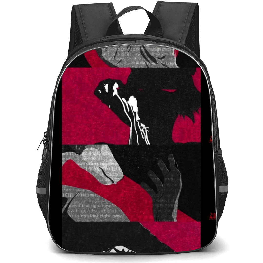 Beastars Legoshi Backpack StudentPack - Legoshi Silhouette Black and Red