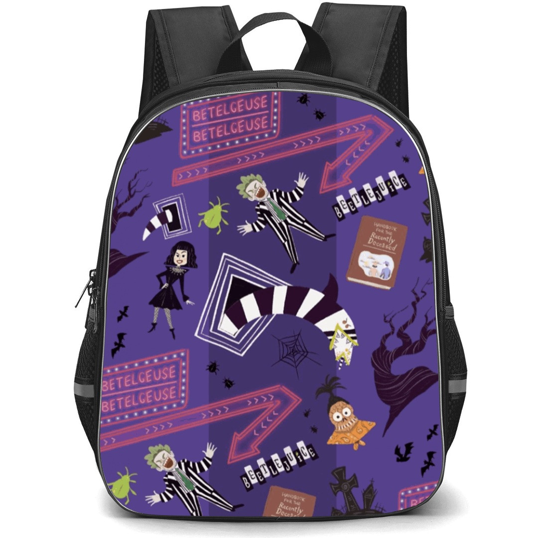 Beetlejuice Backpack StudentPack - Beetlejuice Characters Pattern Art