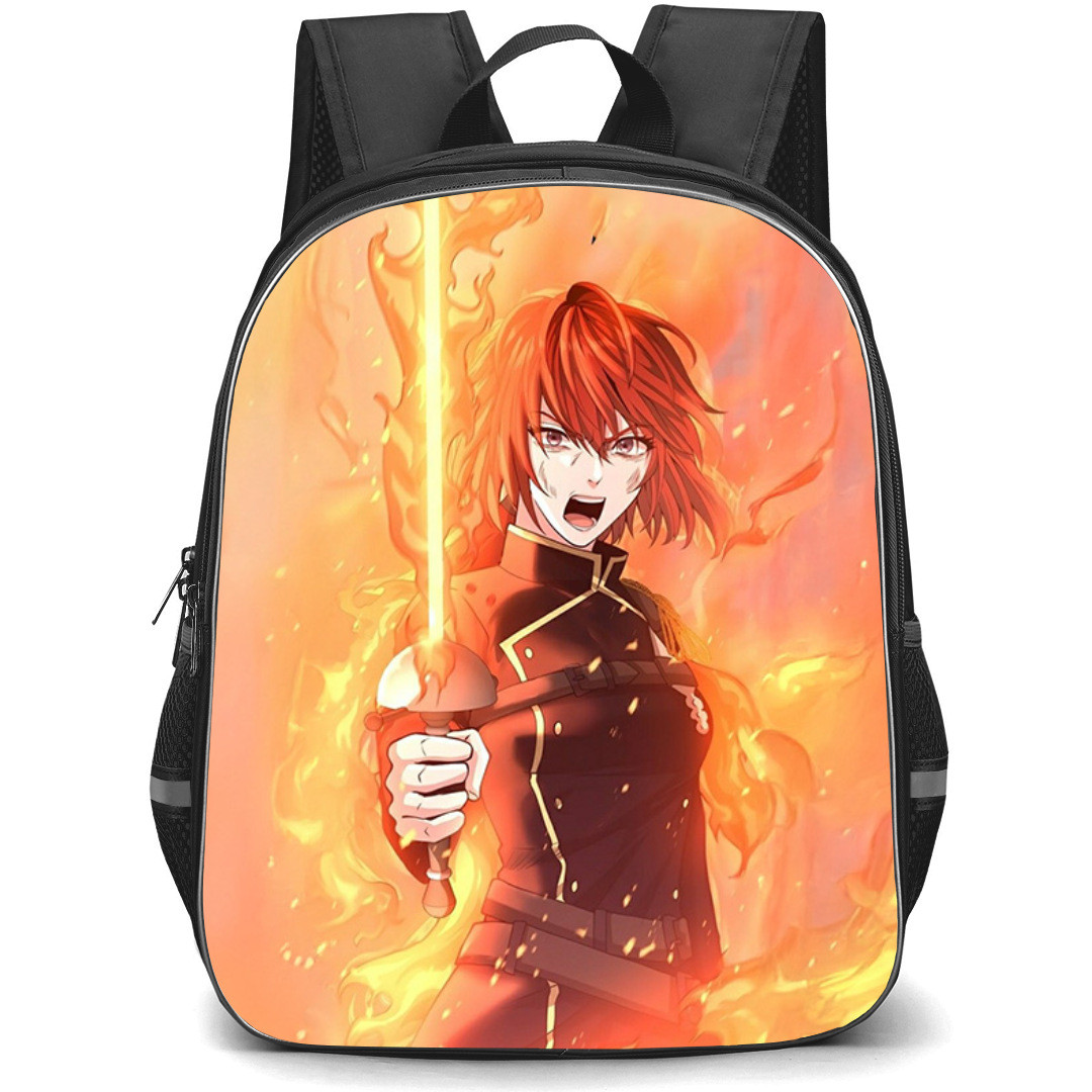 The Beginning After The End Claire Bladeheart Backpack StudentPack - Claire Bladeheart Holding Fired Sword Poster