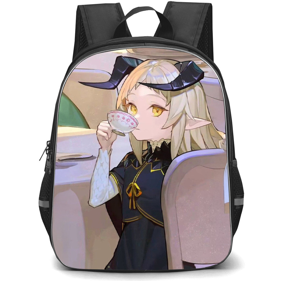 The Beginning After The End Sylvie Leywin Backpack StudentPack - Sylvie Leywin Drinking Tea Anime Art