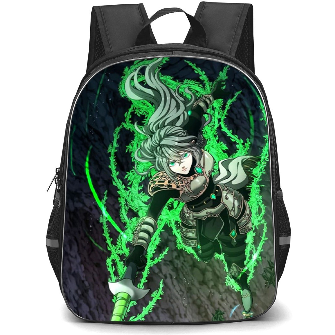 The Beginning After The End Tessia Eralith Backpack StudentPack - Tessia Eralith Flying Through The Air With Green Leaves On Her Arms