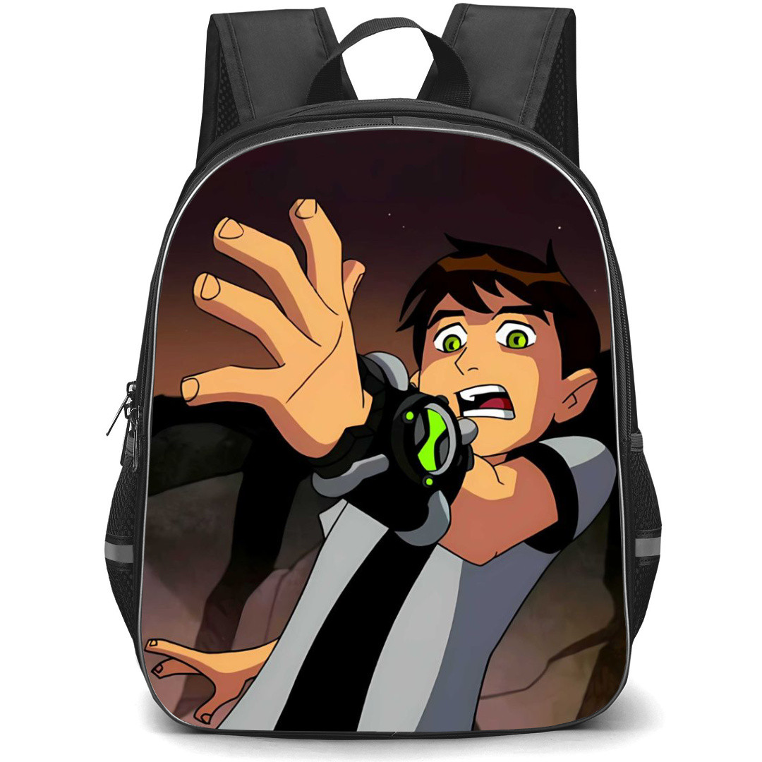 Ben 10 Backpack StudentPack - Ben10 Scared with his Watch