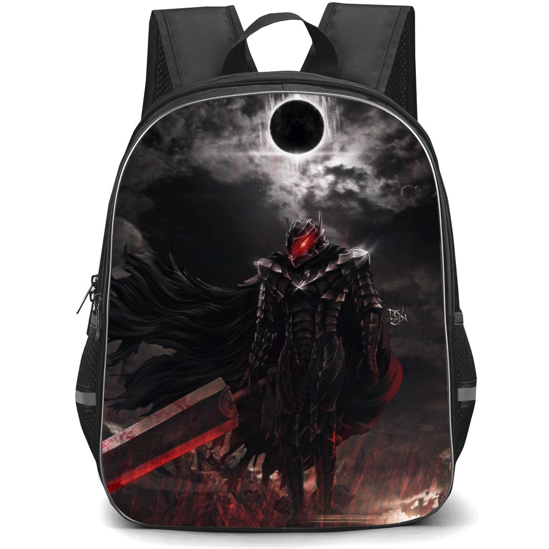 Berserk Guts Backpack StudentPack - Berserk Guts The Black Swordsman Standing On Blood River Poster