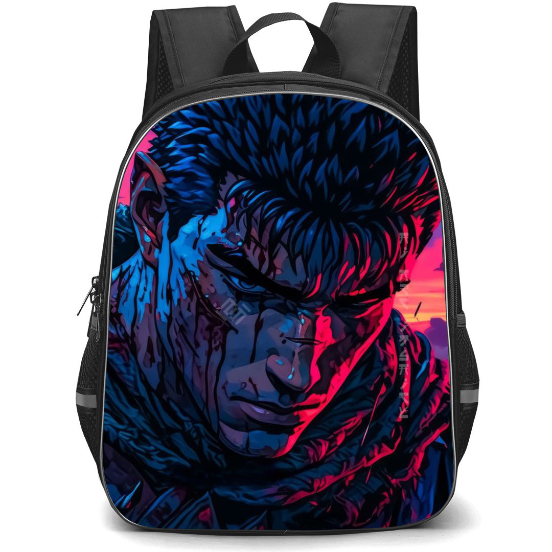 Berserk Guts Backpack StudentPack - Berserk Guts Dark Fantasy Anime Digital Art