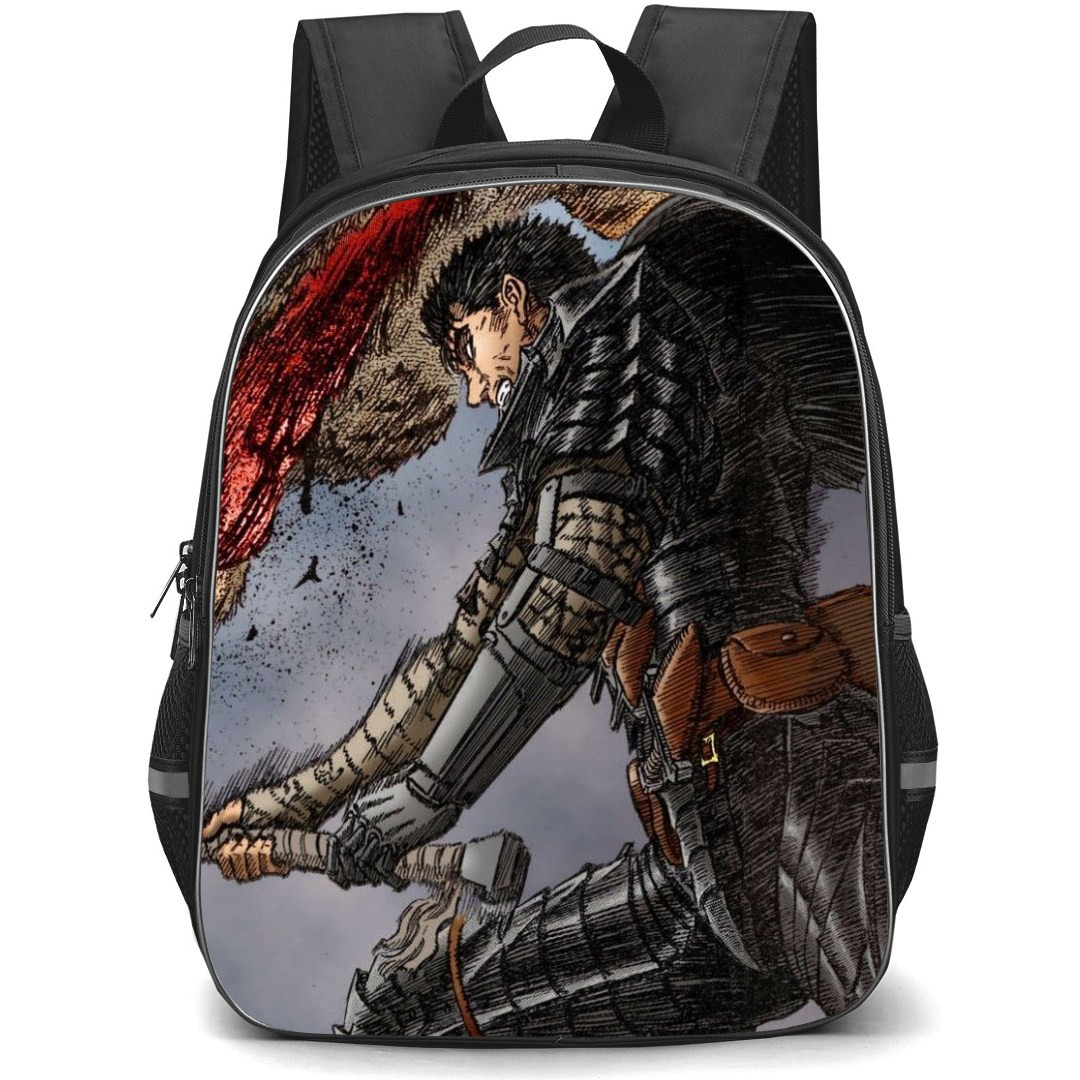 Berserk Guts Backpack StudentPack - Berserk Guts Fighting Comic Art Poster