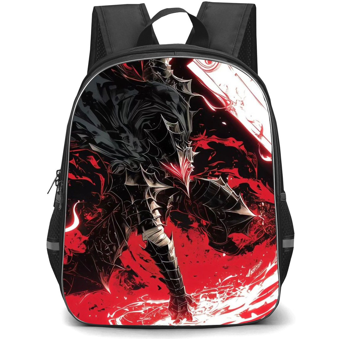 Berserk Guts Backpack StudentPack - Berserk Guts Holding Samurai Creepy Vampire Art Poster