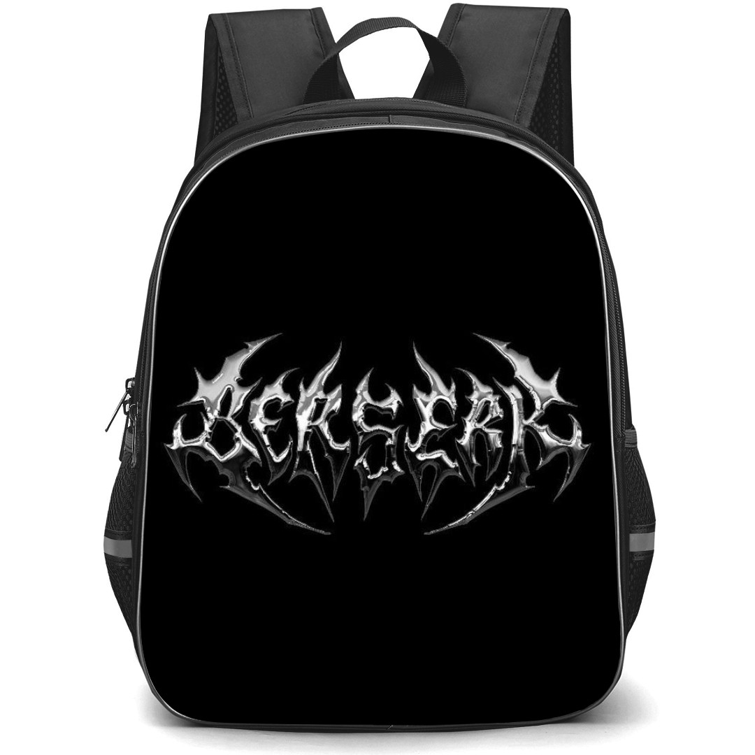 Berserk Backpack StudentPack - Berserk Grayscale Logo On Black Background