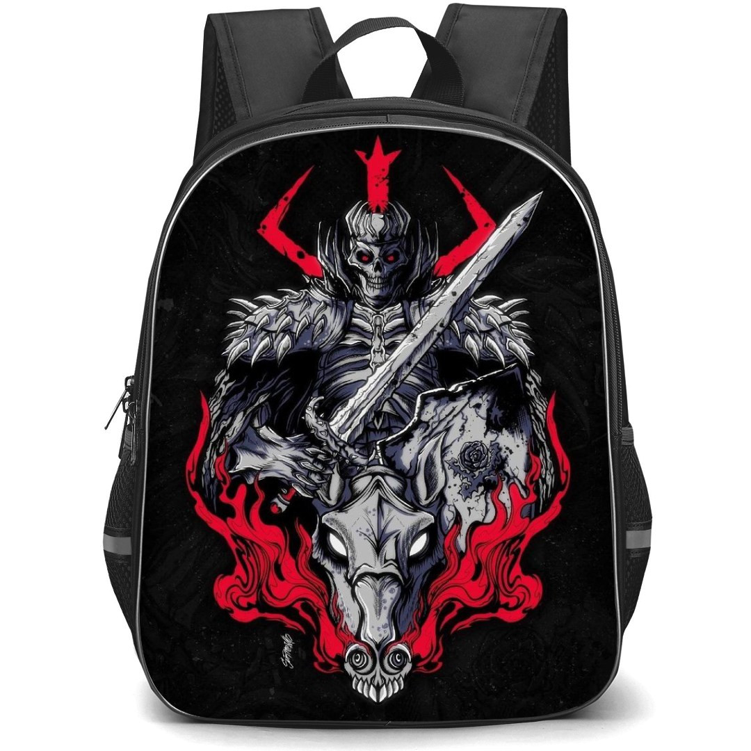 Berserk Skull Knight Backpack StudentPack - Berserk Skull Knight Grayscale Poster