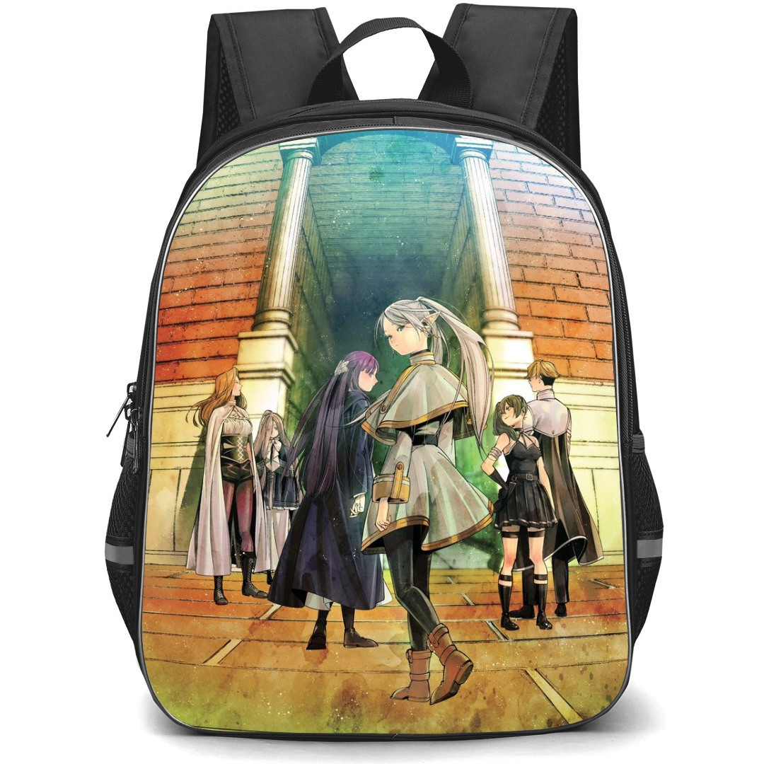 Beyond Journey's End Backpack StudentPack - Characters Posing Dungeron Entrance Background