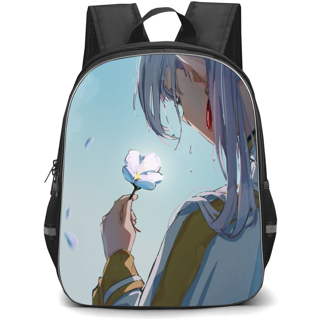 Beyond Journey's End Freiren Backpack StudentPack - Freiren Back Portrait Blue Background