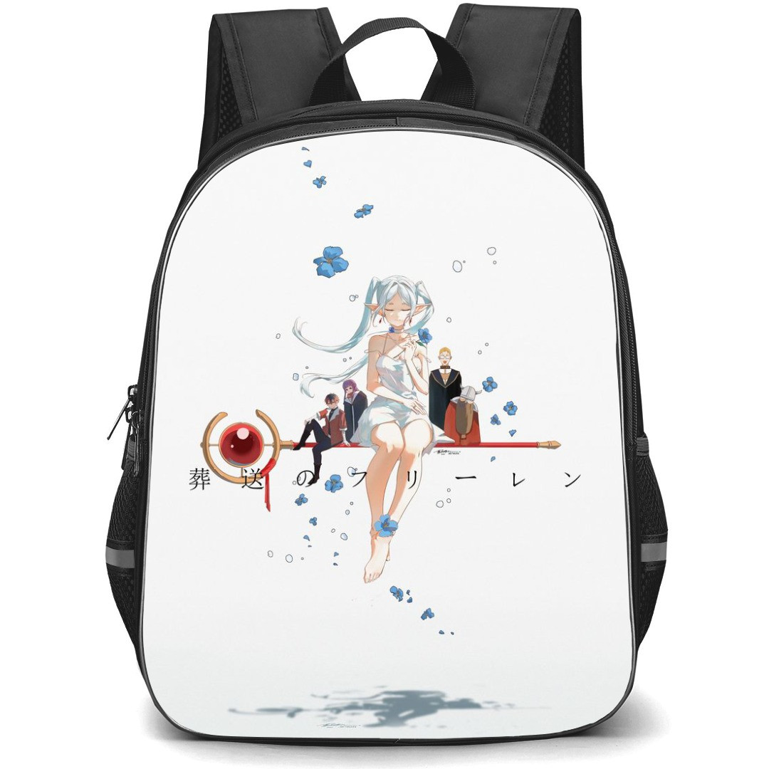 Beyond Journey's End Freiren Backpack StudentPack - Freiren and Characters Floating White Background